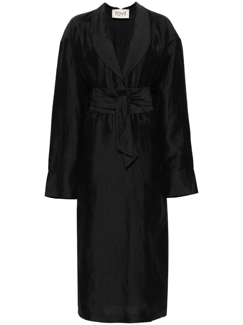 Black Rhys Belted Maxi Dress