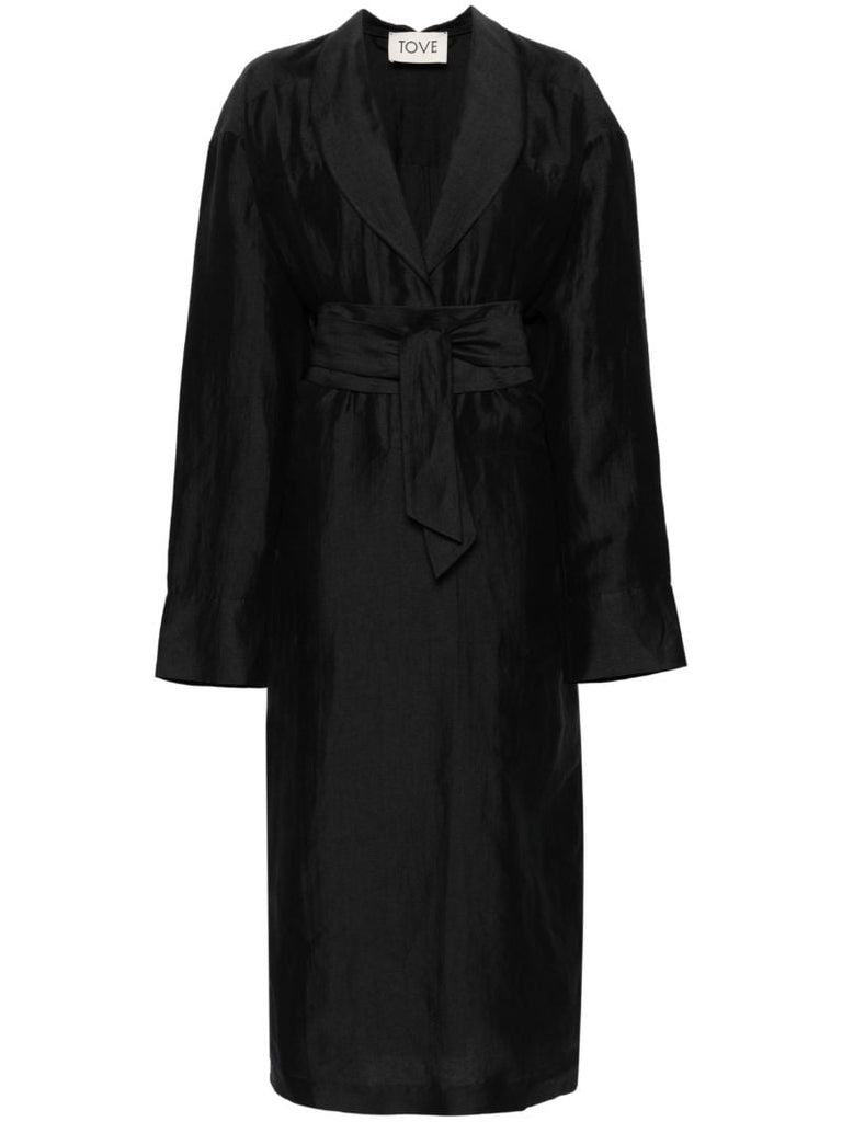 Black Rhys Belted Maxi Dress