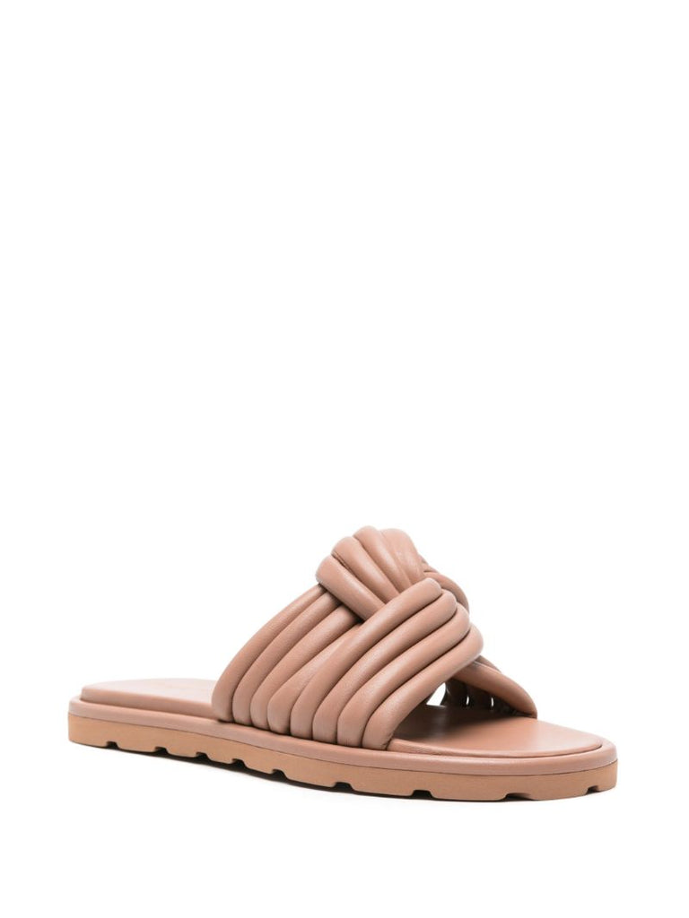 Neutral Ottavia Leather Slides