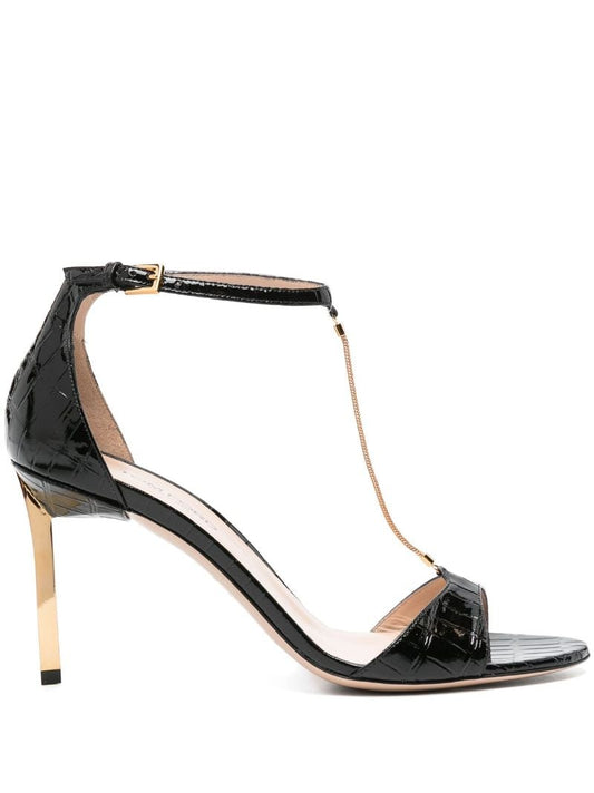 Black Emanuelle 85 Leather Sandals