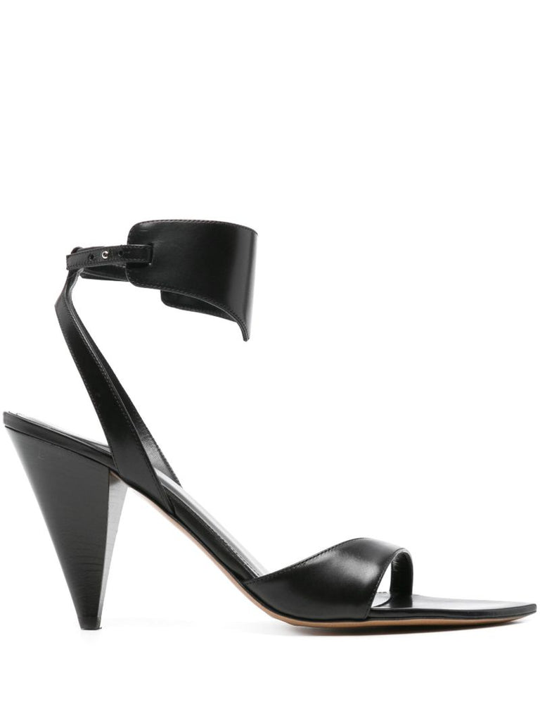 Black 90 Tapered-heel Sandals
