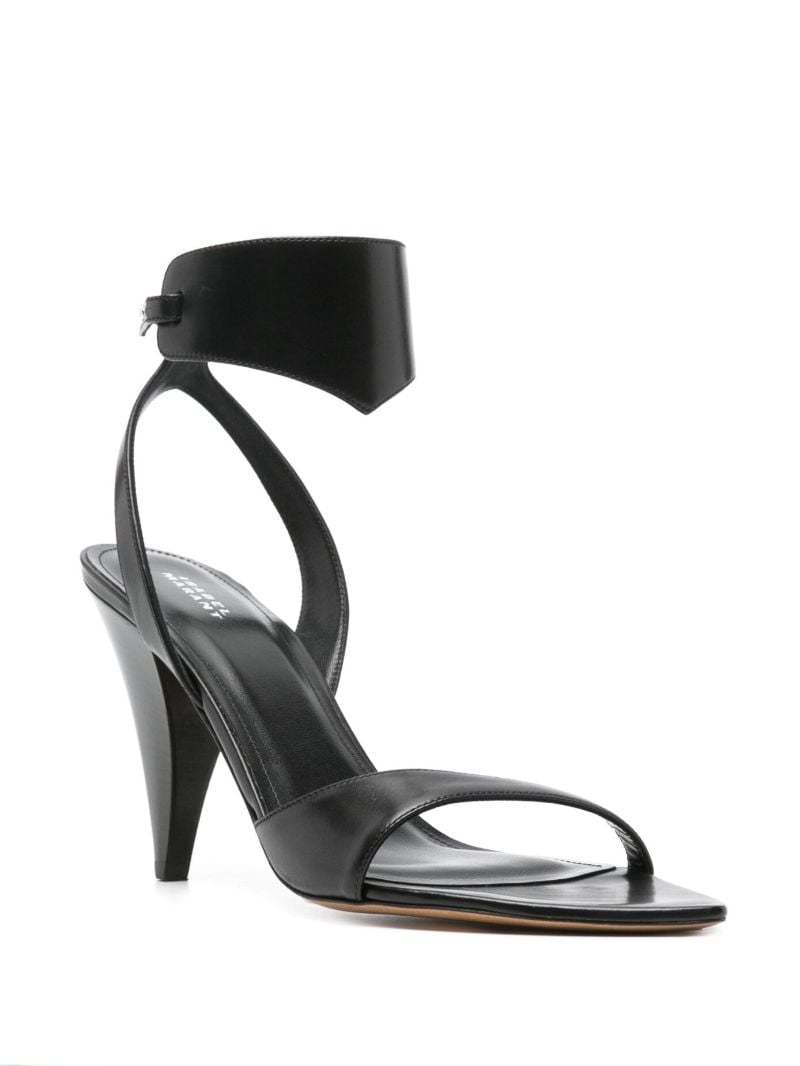 Black 90 Tapered-heel Sandals