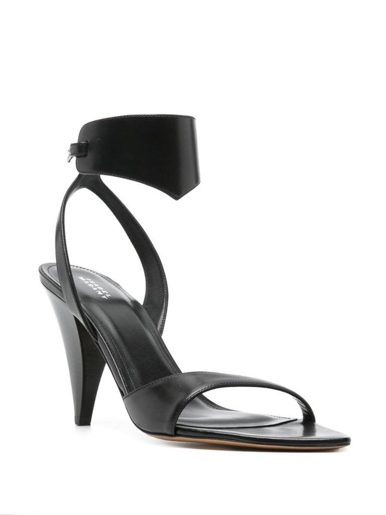 Black 90 Tapered-heel Sandals
