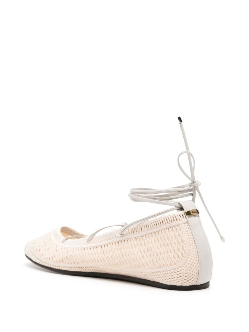Neutral Belna Openwork Ballerina Shoes