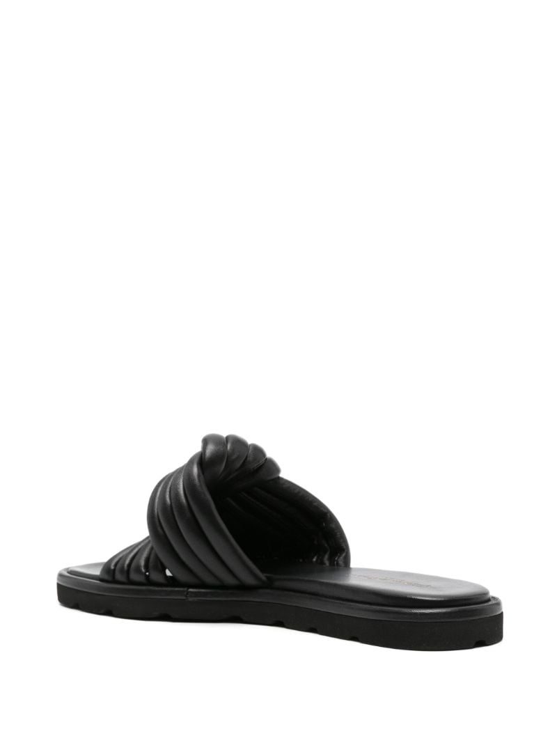 Black Ottavia Leather Slides
