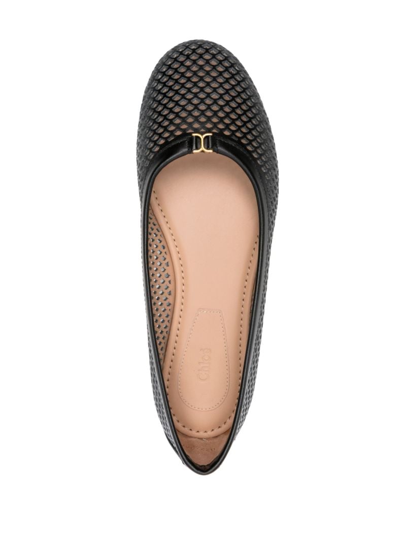 Black Marcie Cut-out Ballet Pumps