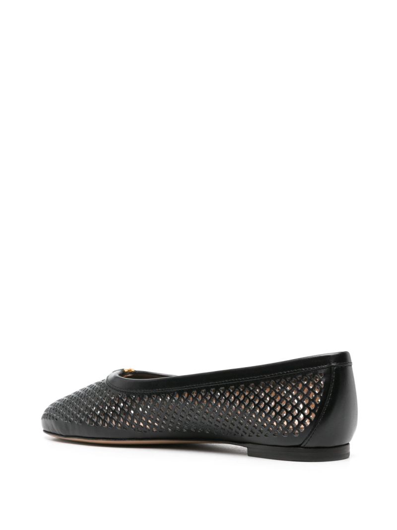Black Marcie Cut-out Ballet Pumps