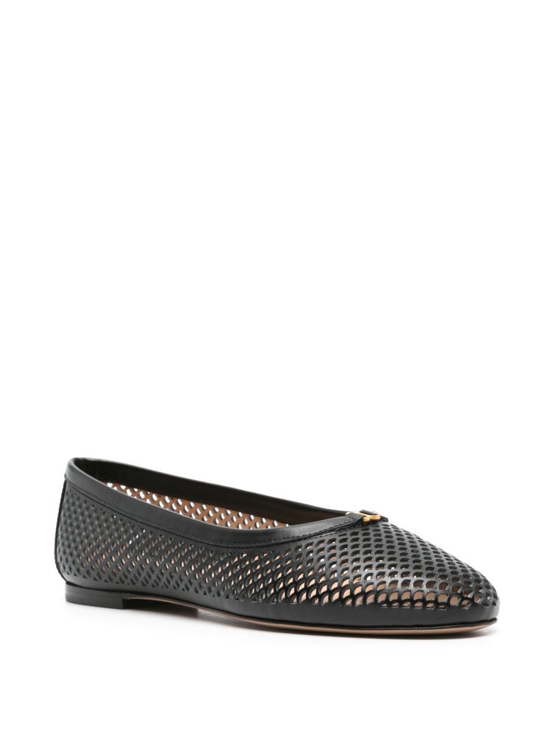 Black Marcie Cut-out Ballet Pumps