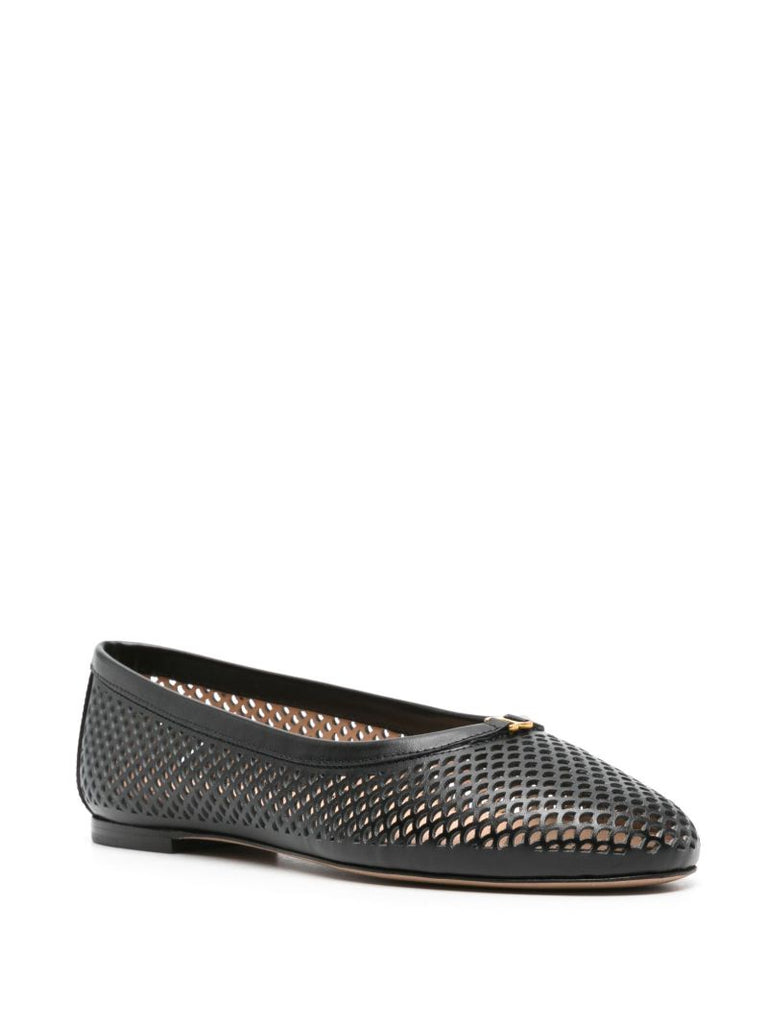 Black Marcie Cut-out Ballet Pumps