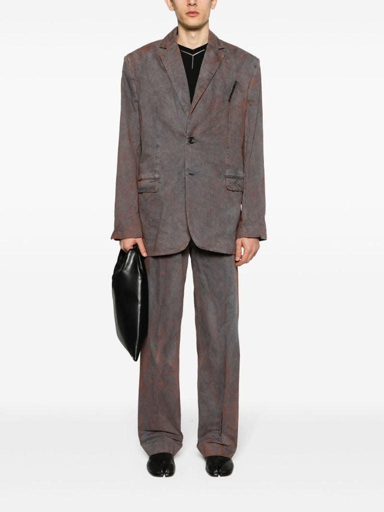 Grey Organic Cotton Twill Blazer