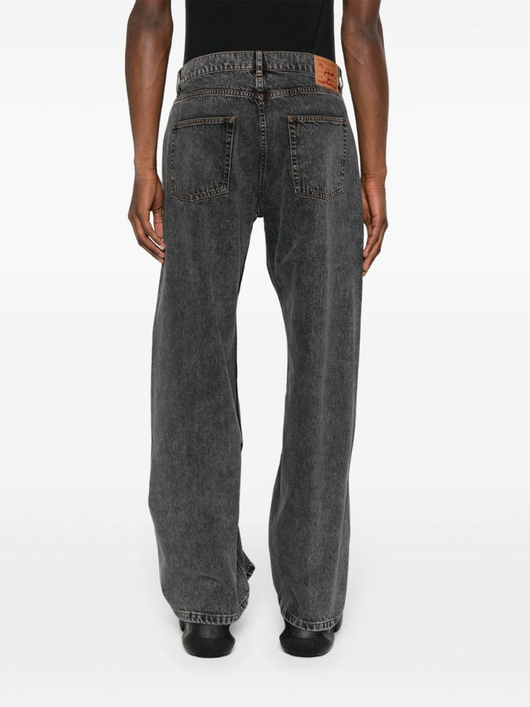 Black Evergreen Wire Faded Jeans