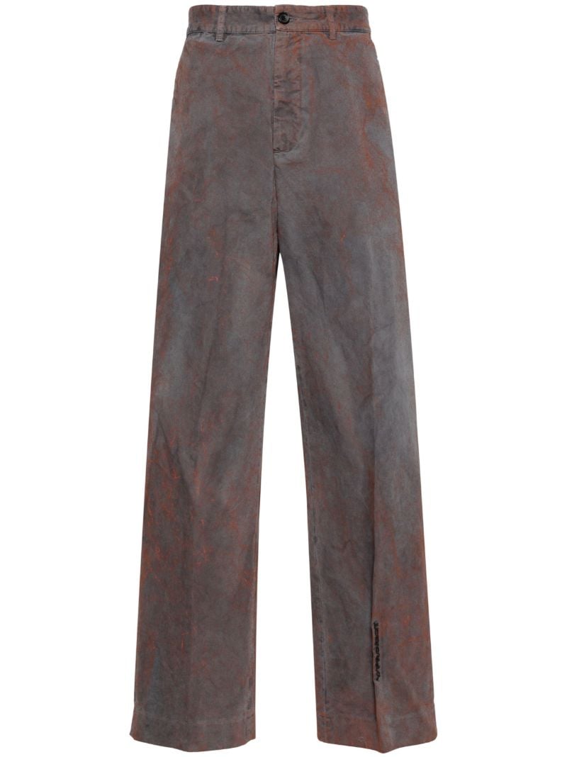 Grey Organic Cotton Twill Trousers