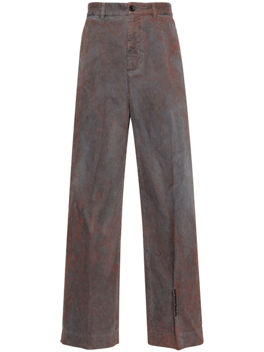 Grey Organic Cotton Twill Trousers
