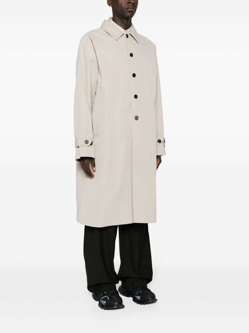 Neutral Emil Single-breasted Trench Coat