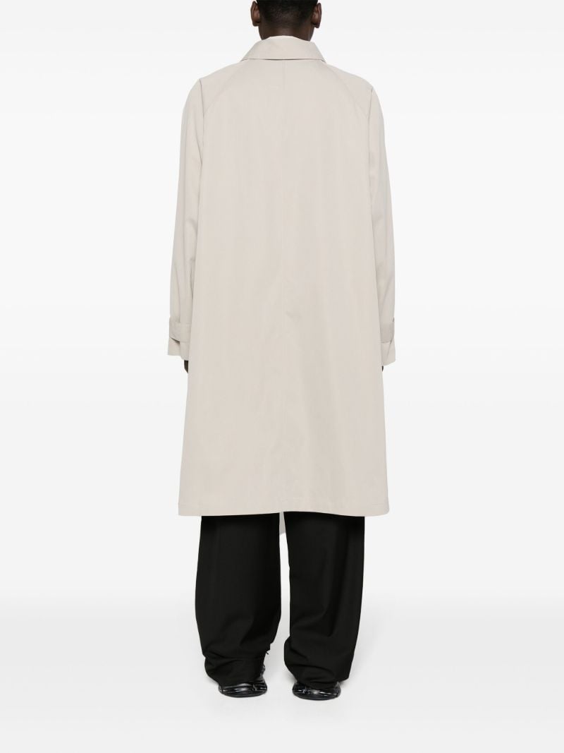 Neutral Emil Single-breasted Trench Coat