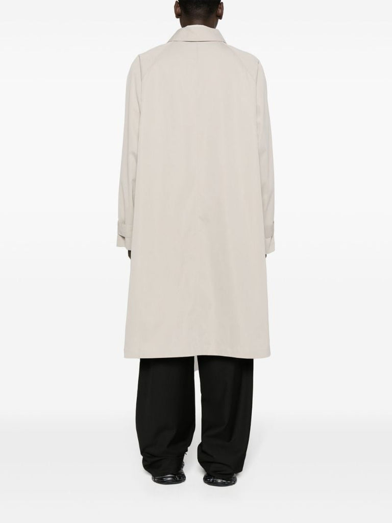 Neutral Emil Single-breasted Trench Coat