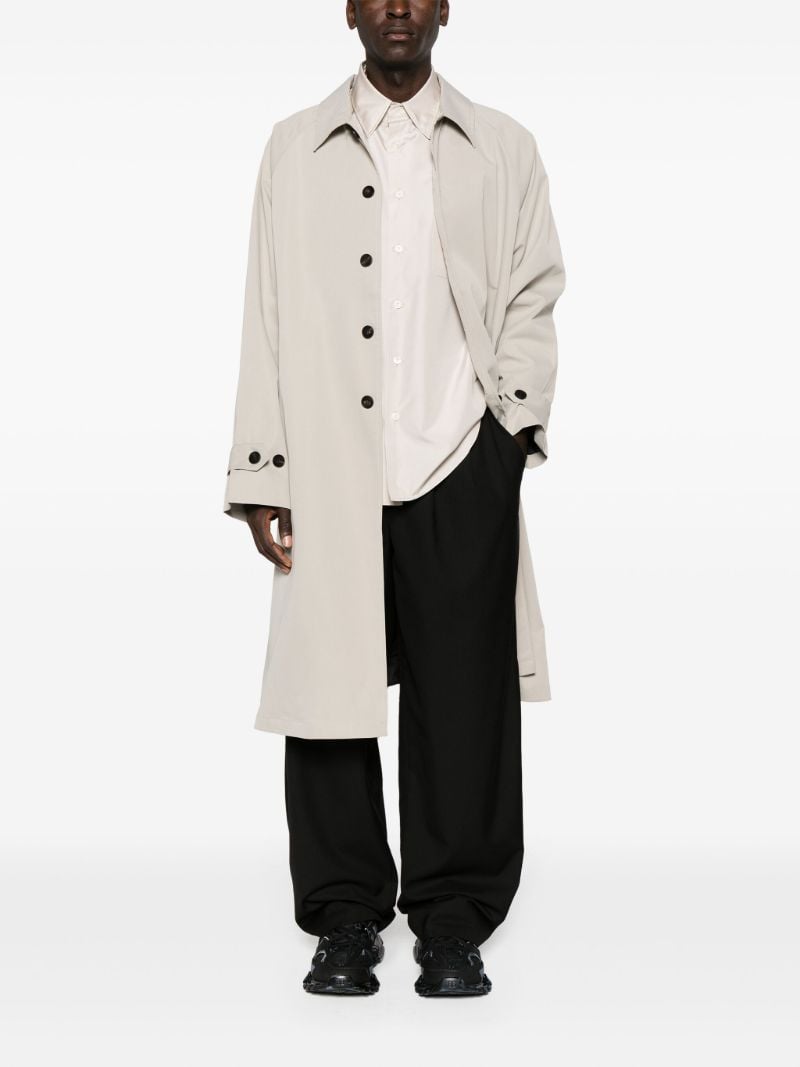 Neutral Emil Single-breasted Trench Coat