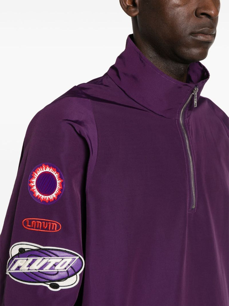 Purple Pluto Half-zip Windbreaker