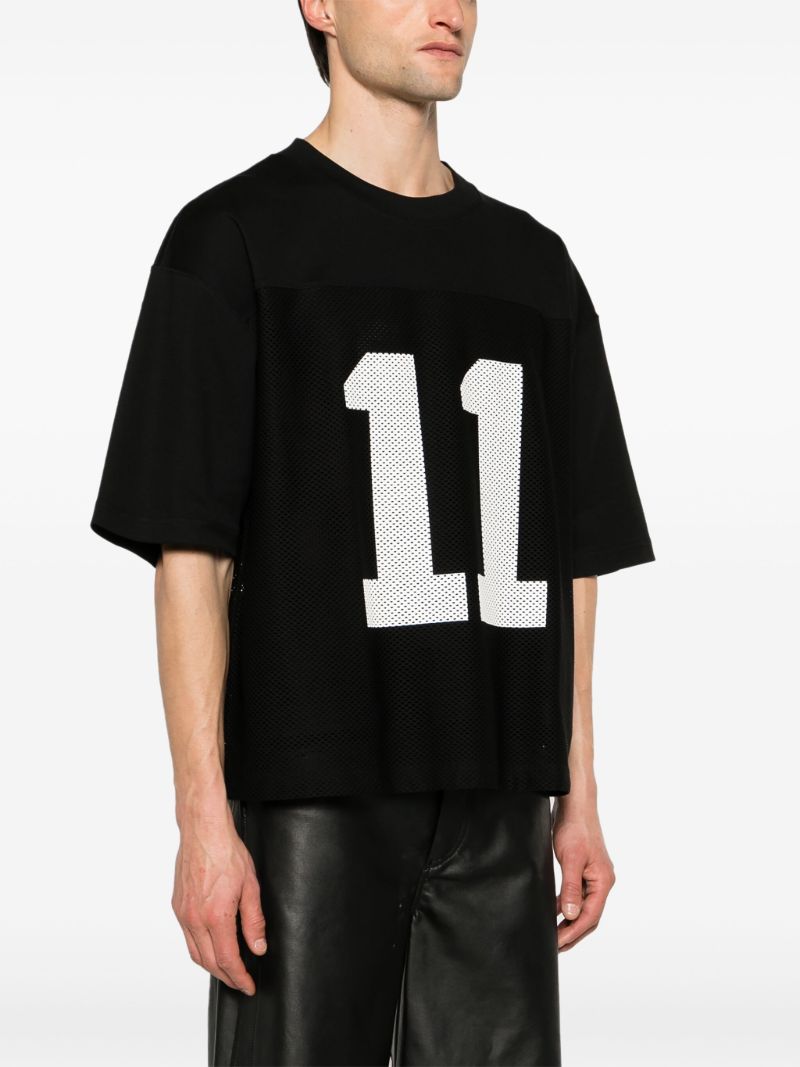 Black Logo-print Mesh T-shirt
