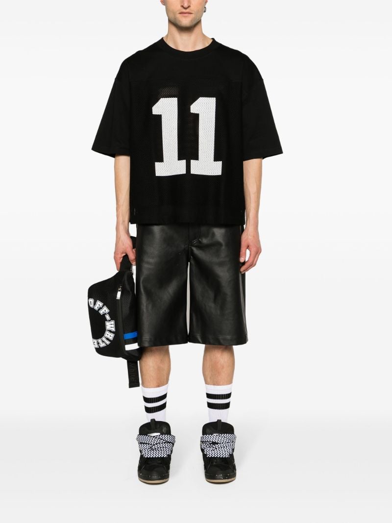 Black Logo-print Mesh T-shirt