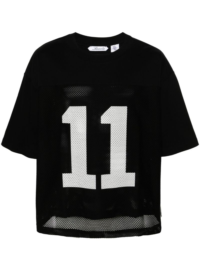 Black Logo-print Mesh T-shirt