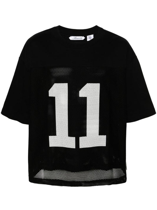 Black Logo-print Mesh T-shirt