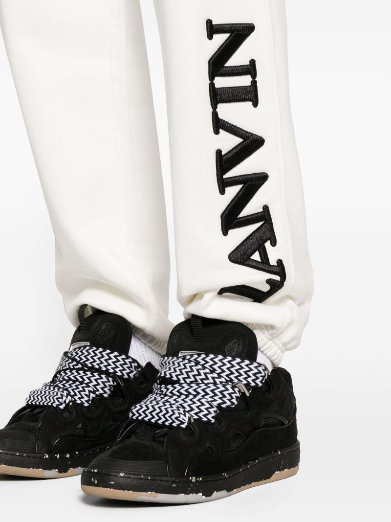 White Logo-embroidered Cotton Track Pants