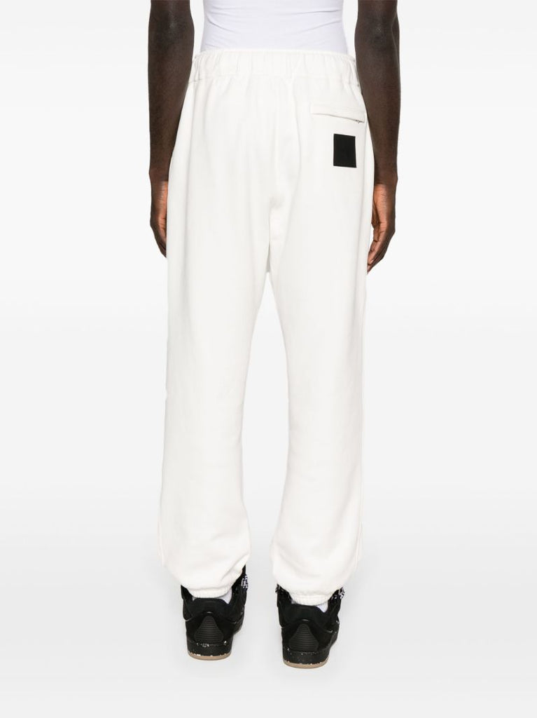 White Logo-embroidered Cotton Track Pants