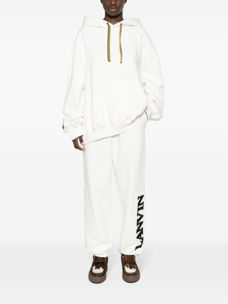 White Logo-embroidered Cotton Track Pants