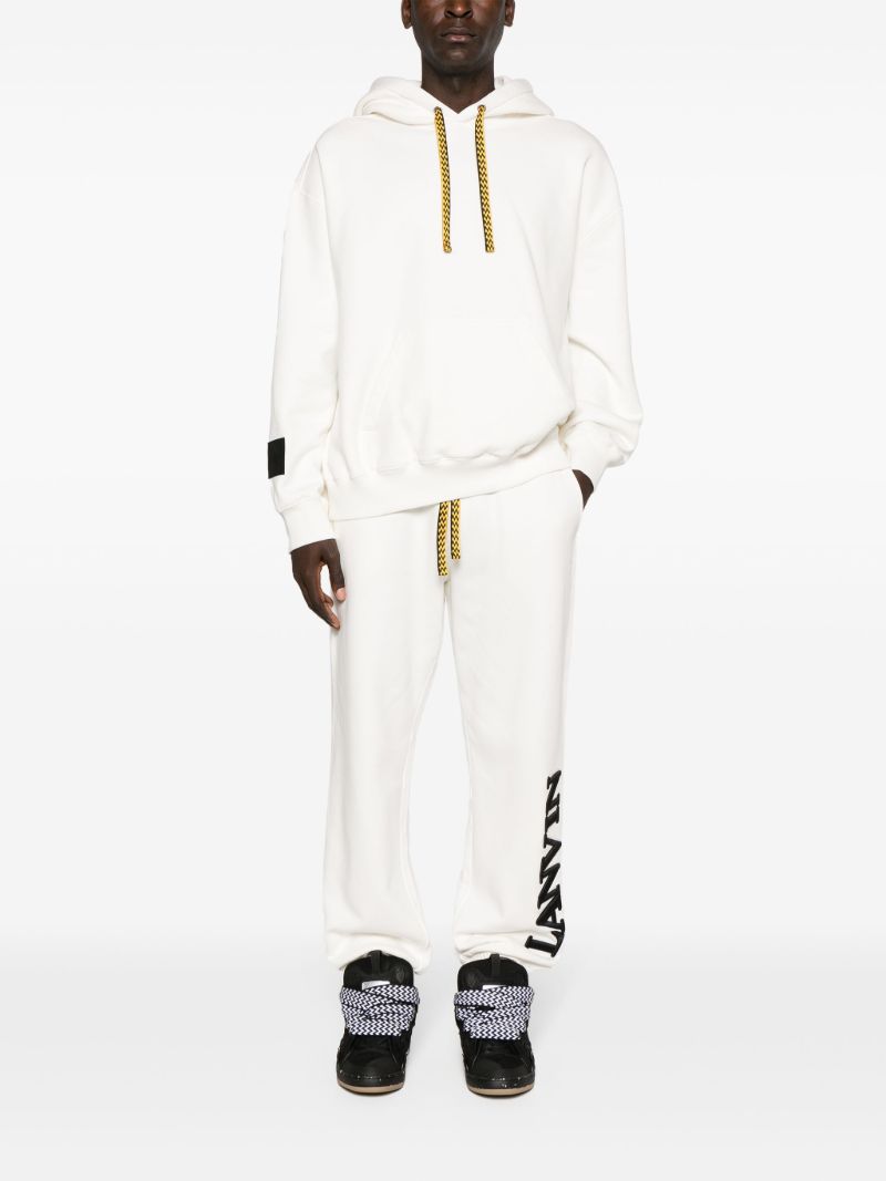 White Logo-embroidered Cotton Track Pants