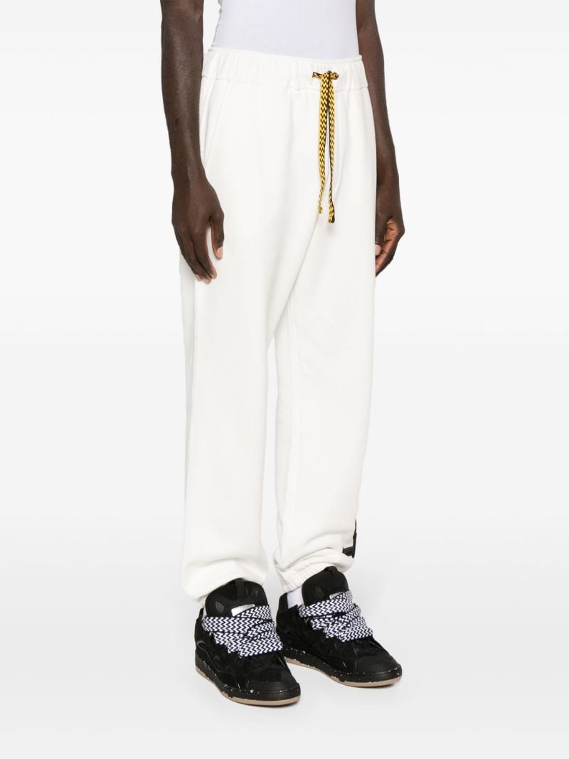 White Logo-embroidered Cotton Track Pants