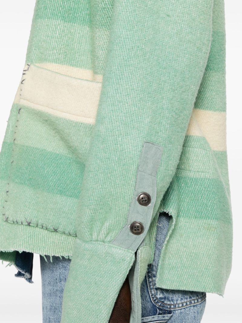 Green Mixed Blanket Jacket