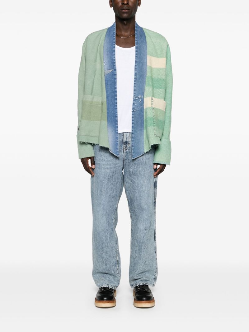 Green Mixed Blanket Jacket