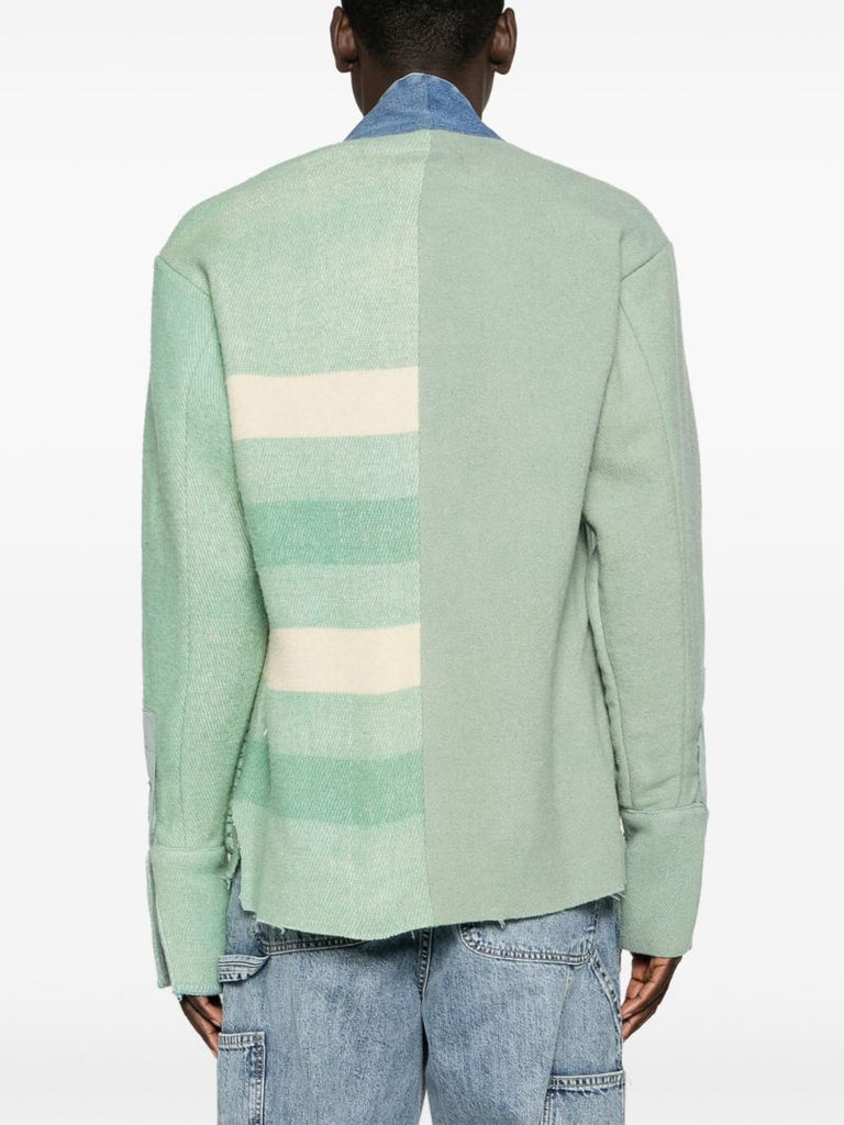Green Mixed Blanket Jacket