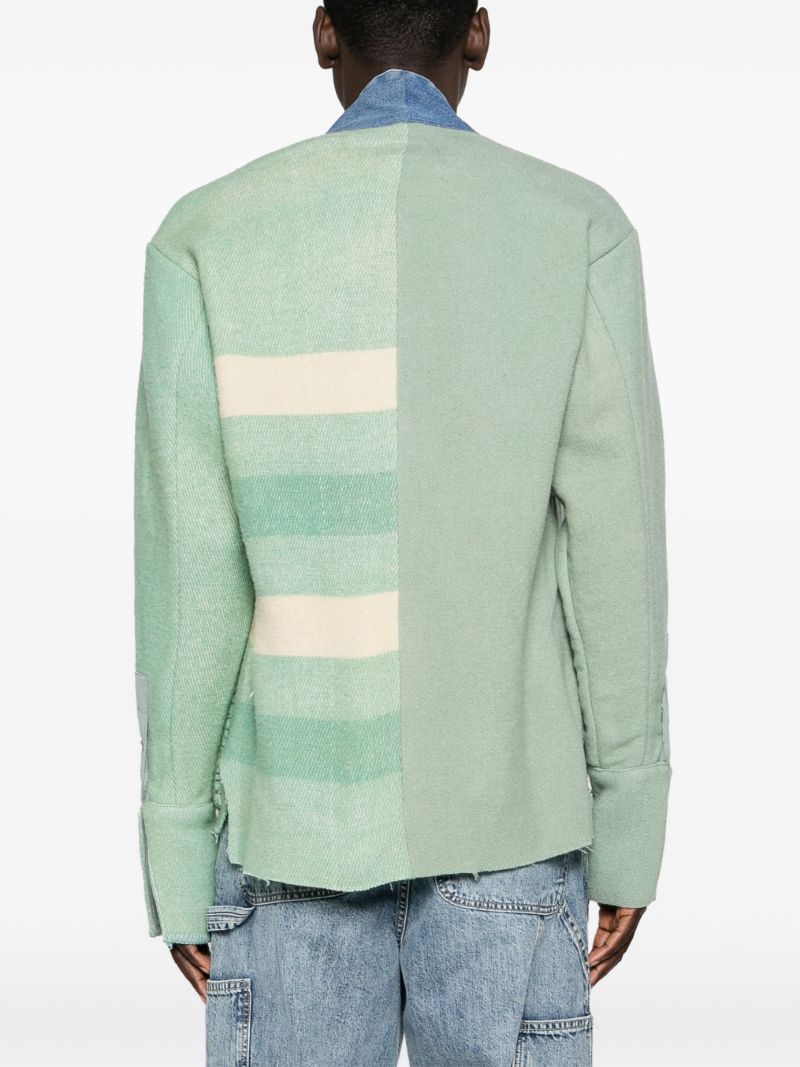 Green Mixed Blanket Jacket