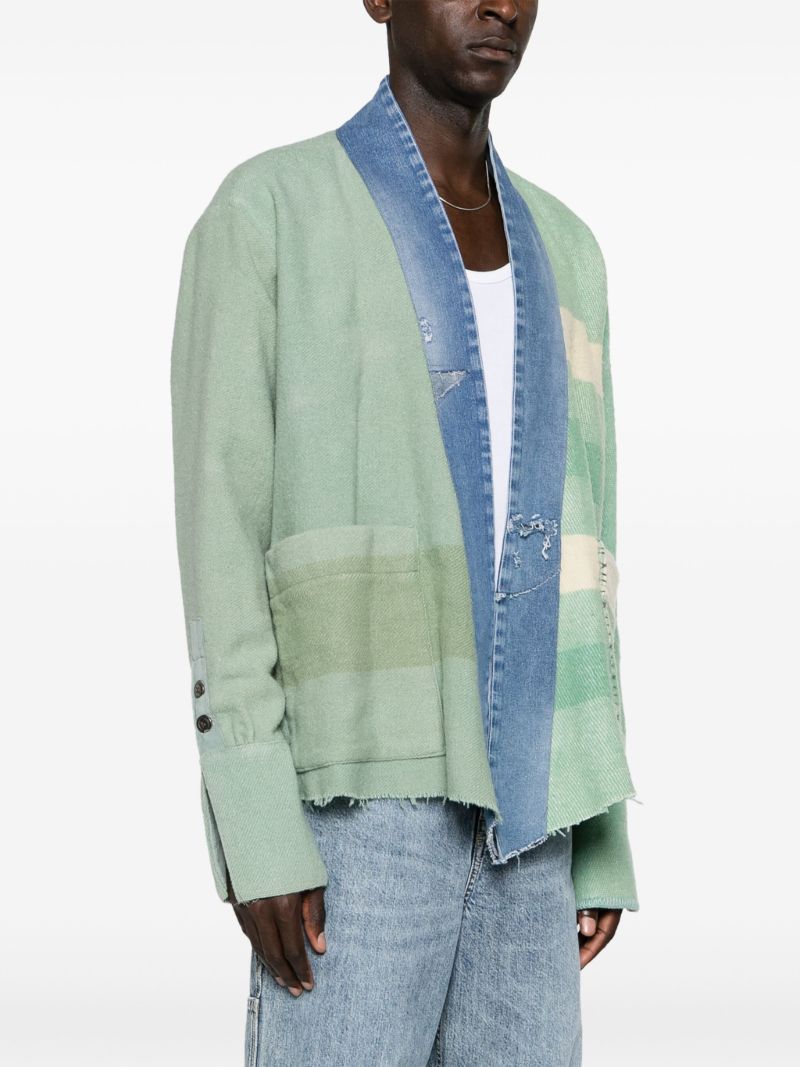 Green Mixed Blanket Jacket