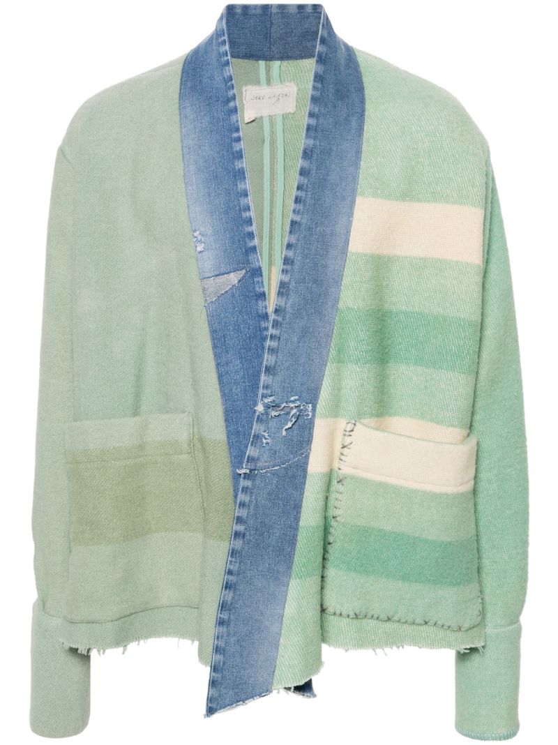 Green Mixed Blanket Jacket