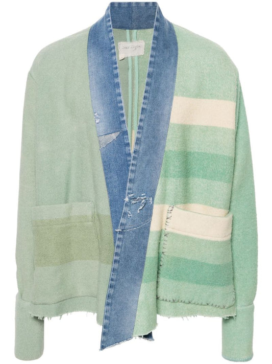 Green Mixed Blanket Jacket
