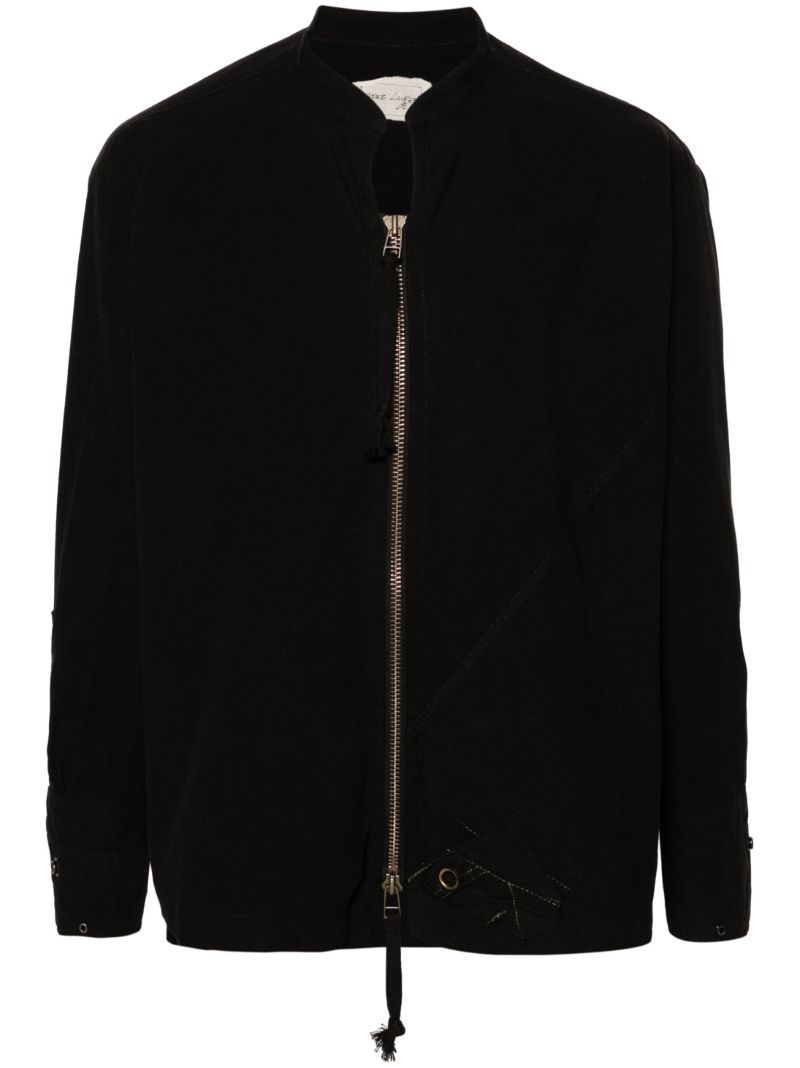 Black Zip-up Shirt Jacket