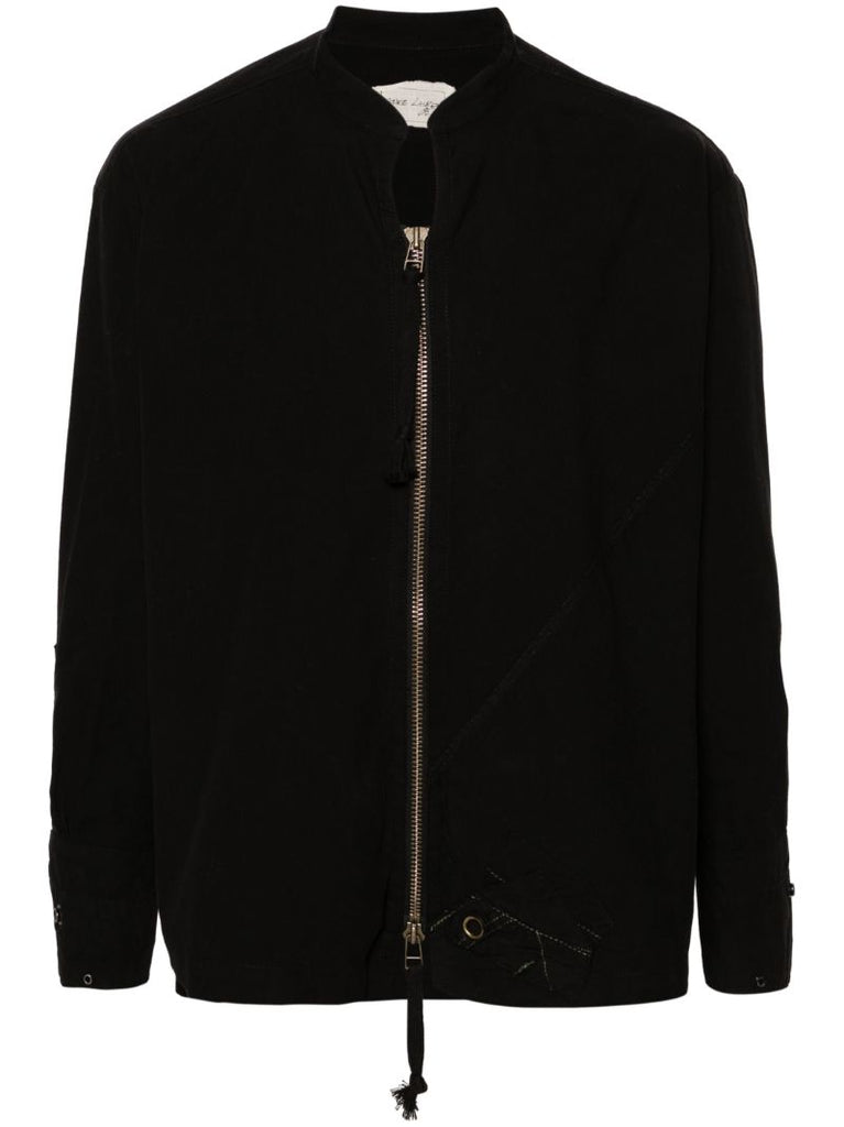 Black Zip-up Shirt Jacket