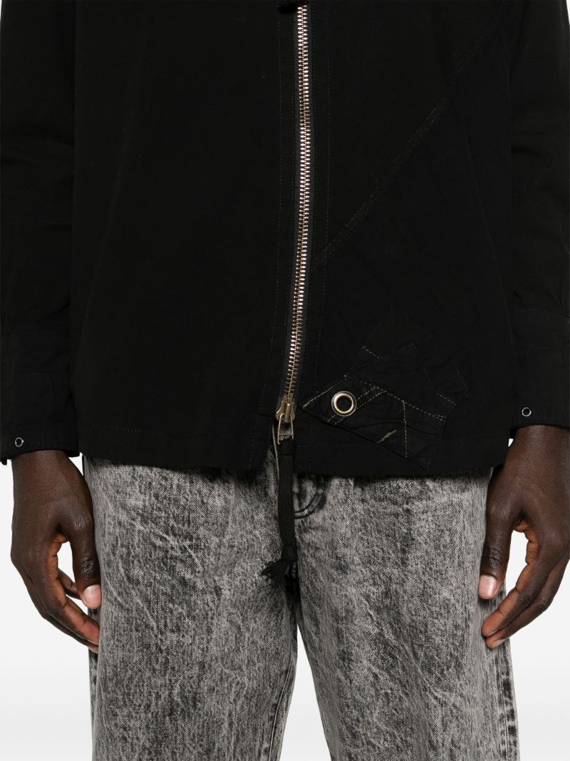 Black Zip-up Shirt Jacket