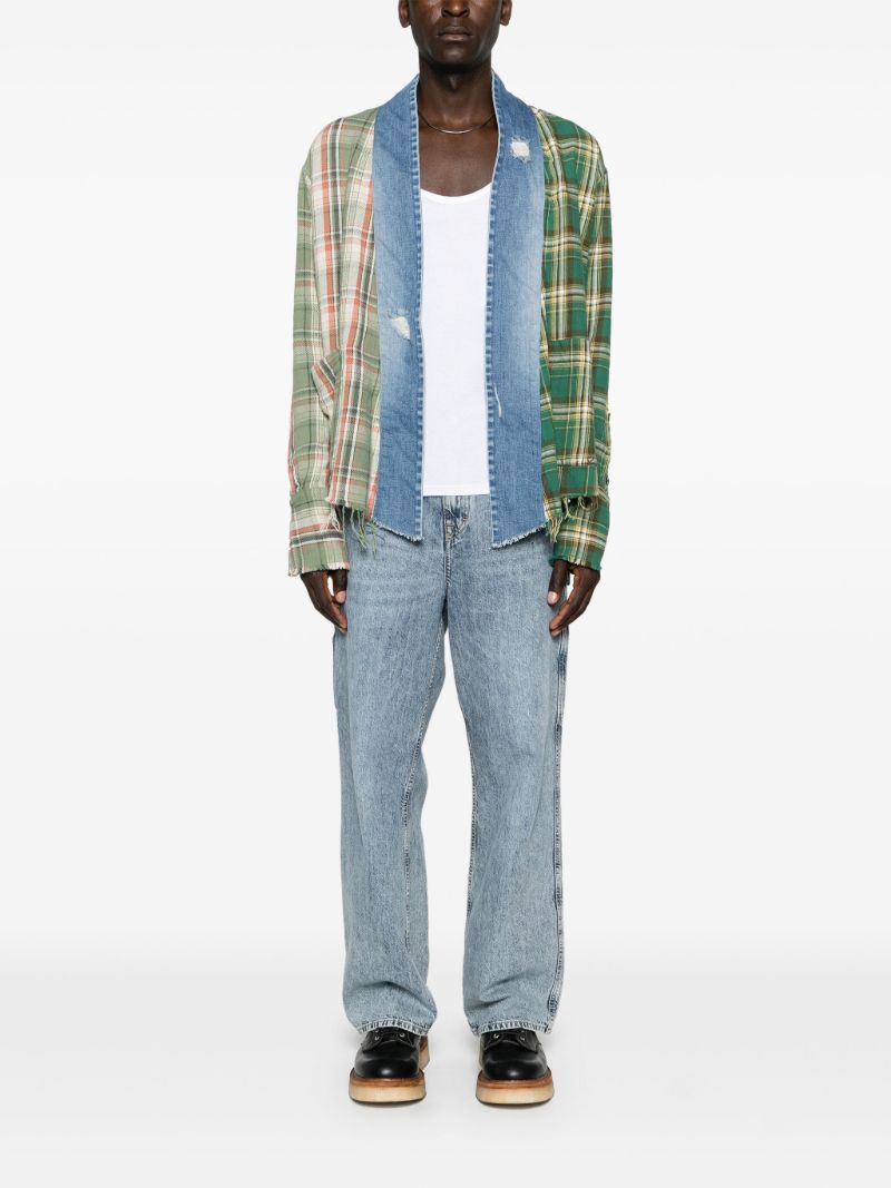 Green Boxy Mid Plaid Shirt