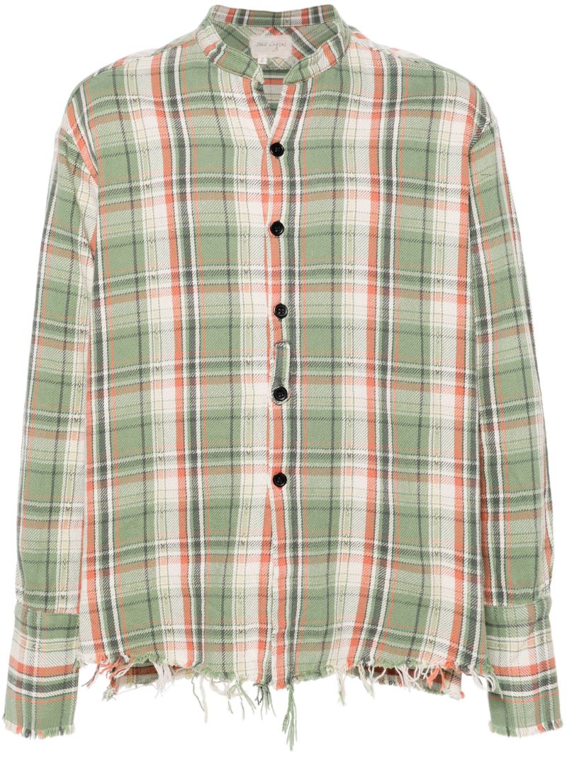Green Army Plaid Studio Shirt