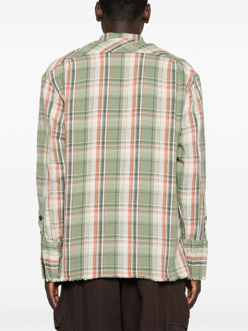 Green Army Plaid Studio Shirt
