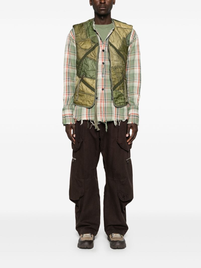 Green Army Plaid Studio Shirt