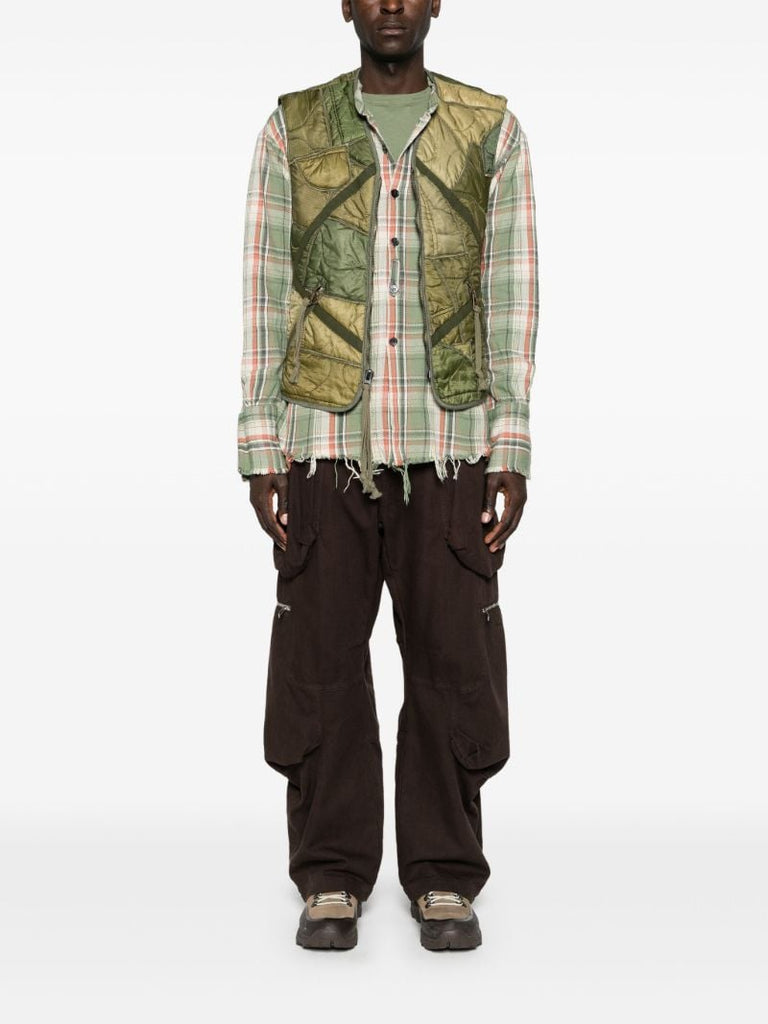 Green Army Plaid Studio Shirt