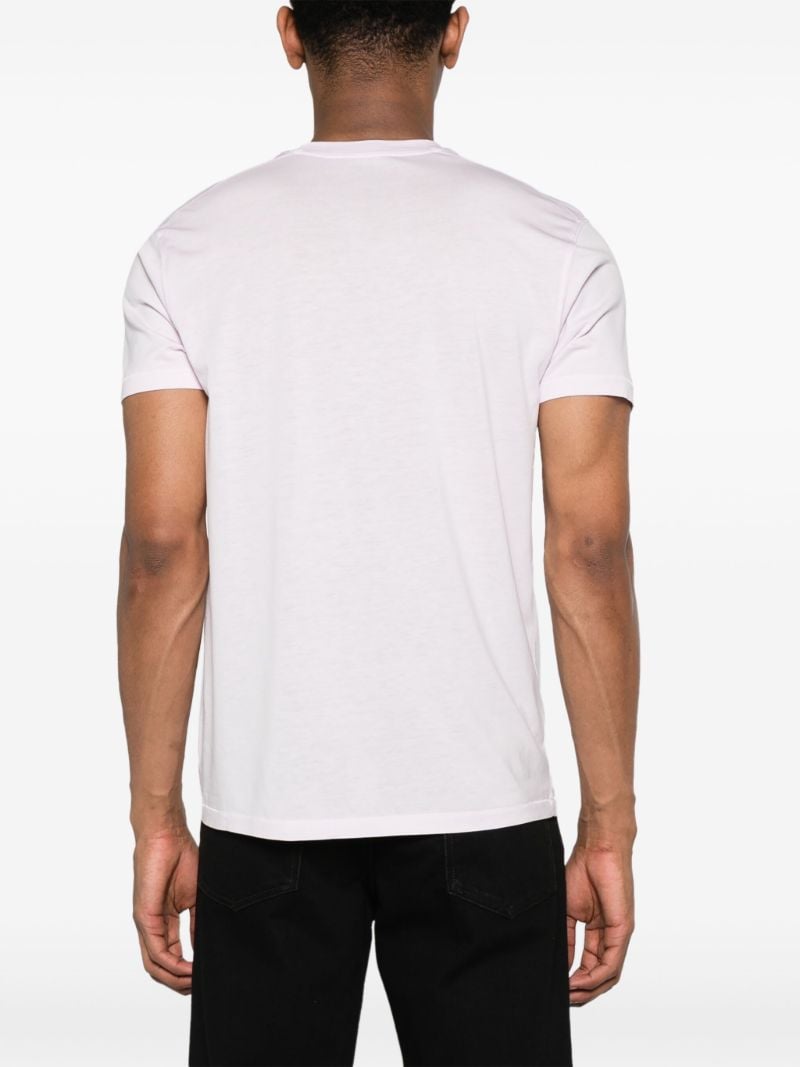 Pink Plain Crew-neck T-shirt