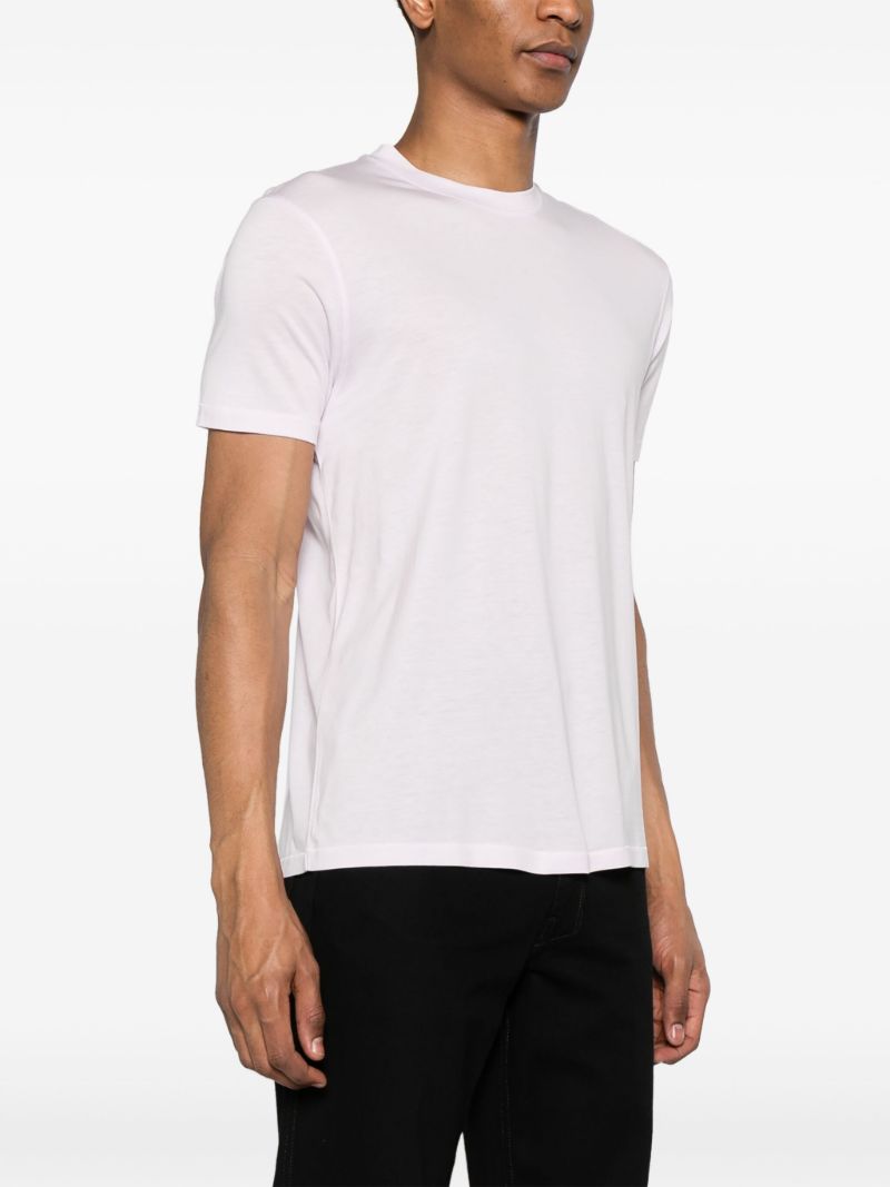 Pink Plain Crew-neck T-shirt
