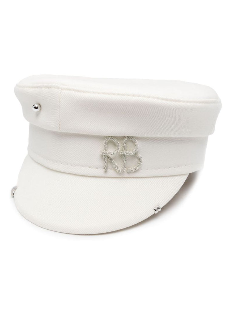 White Twill AppliquÃ_x0083_Â© Logo Hat