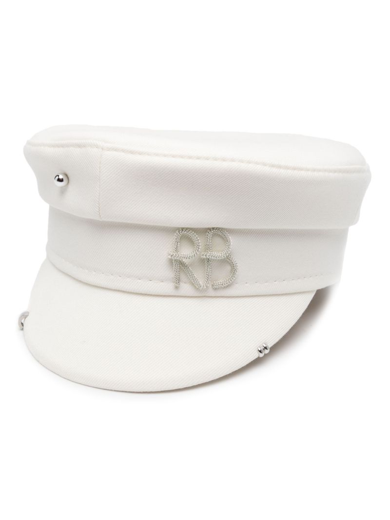 White Twill AppliquÃ_x0083_Â© Logo Hat
